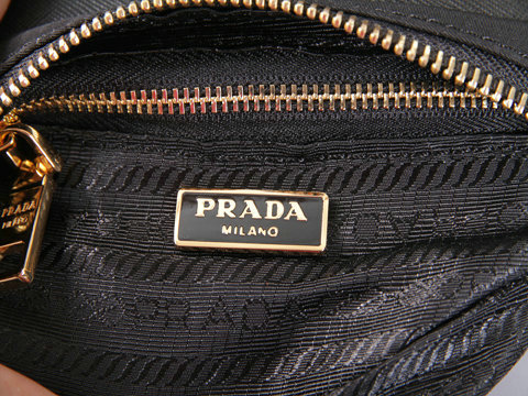 2014 Prada nylon tessuto saffiano wristlet BT0779 black - Click Image to Close